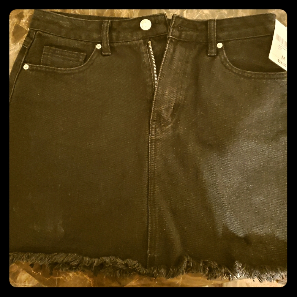 Black Jean Skirt